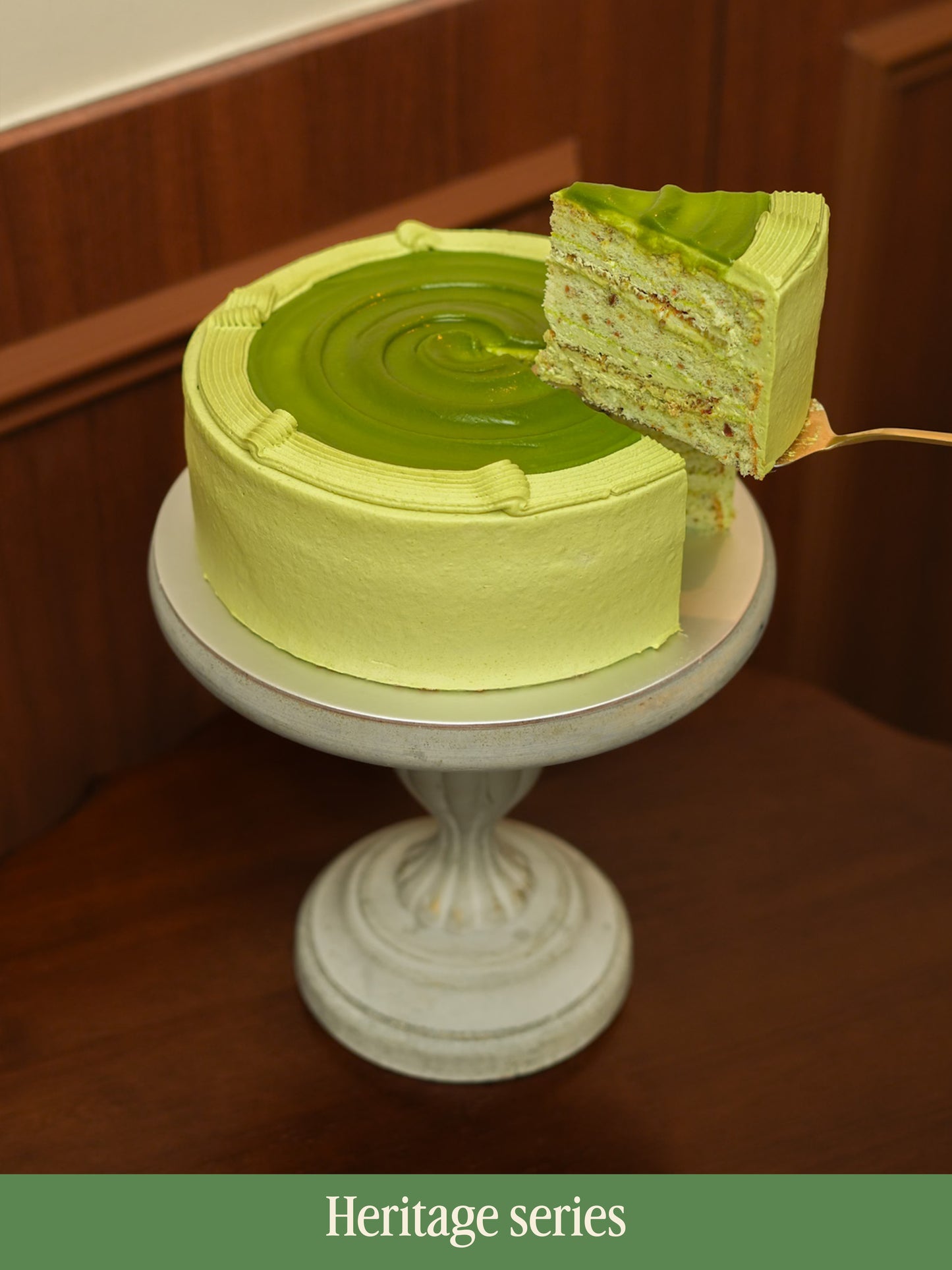 Kaya Pistachio Cake