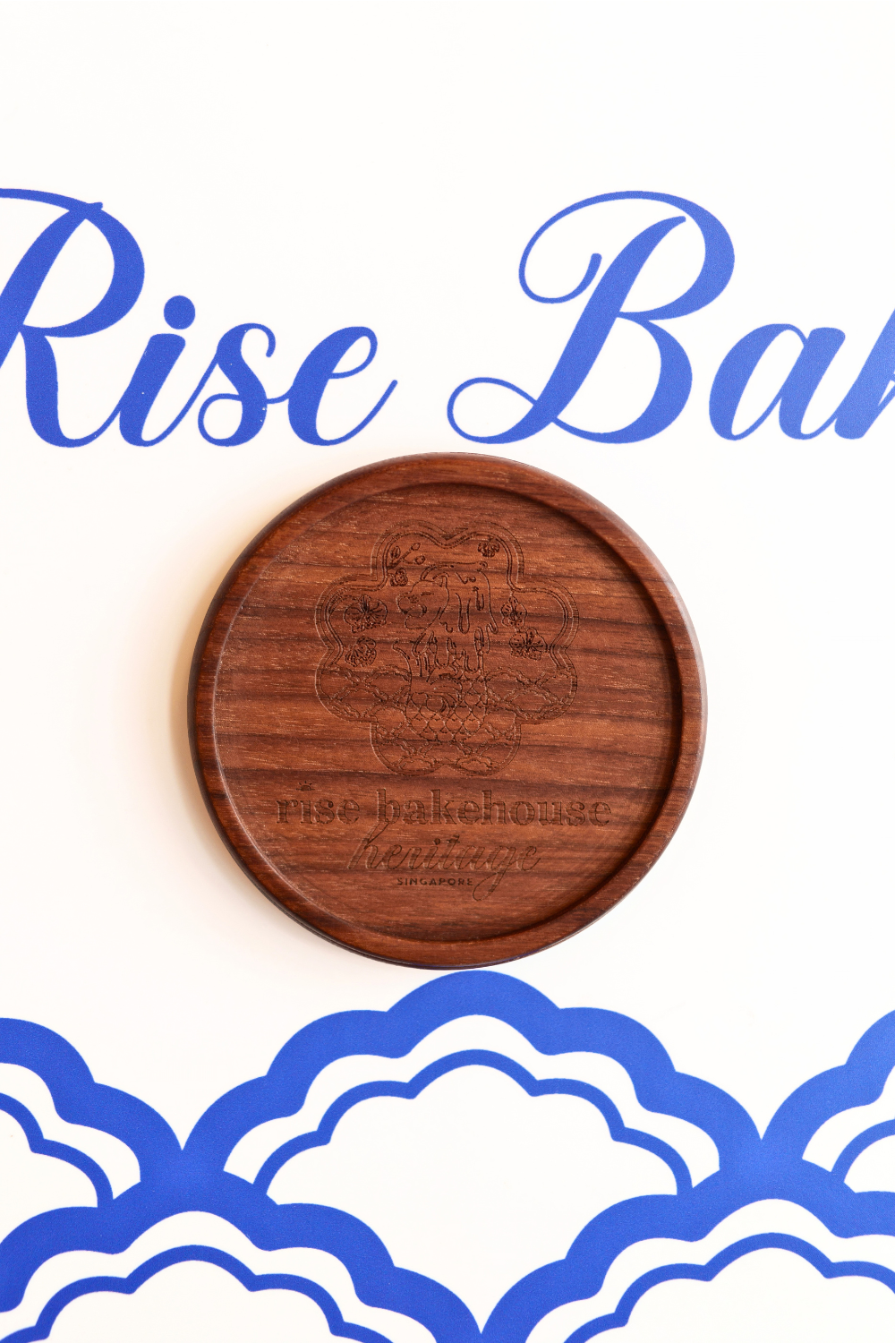 Blooming Merlion Heritage Wood Coaster
