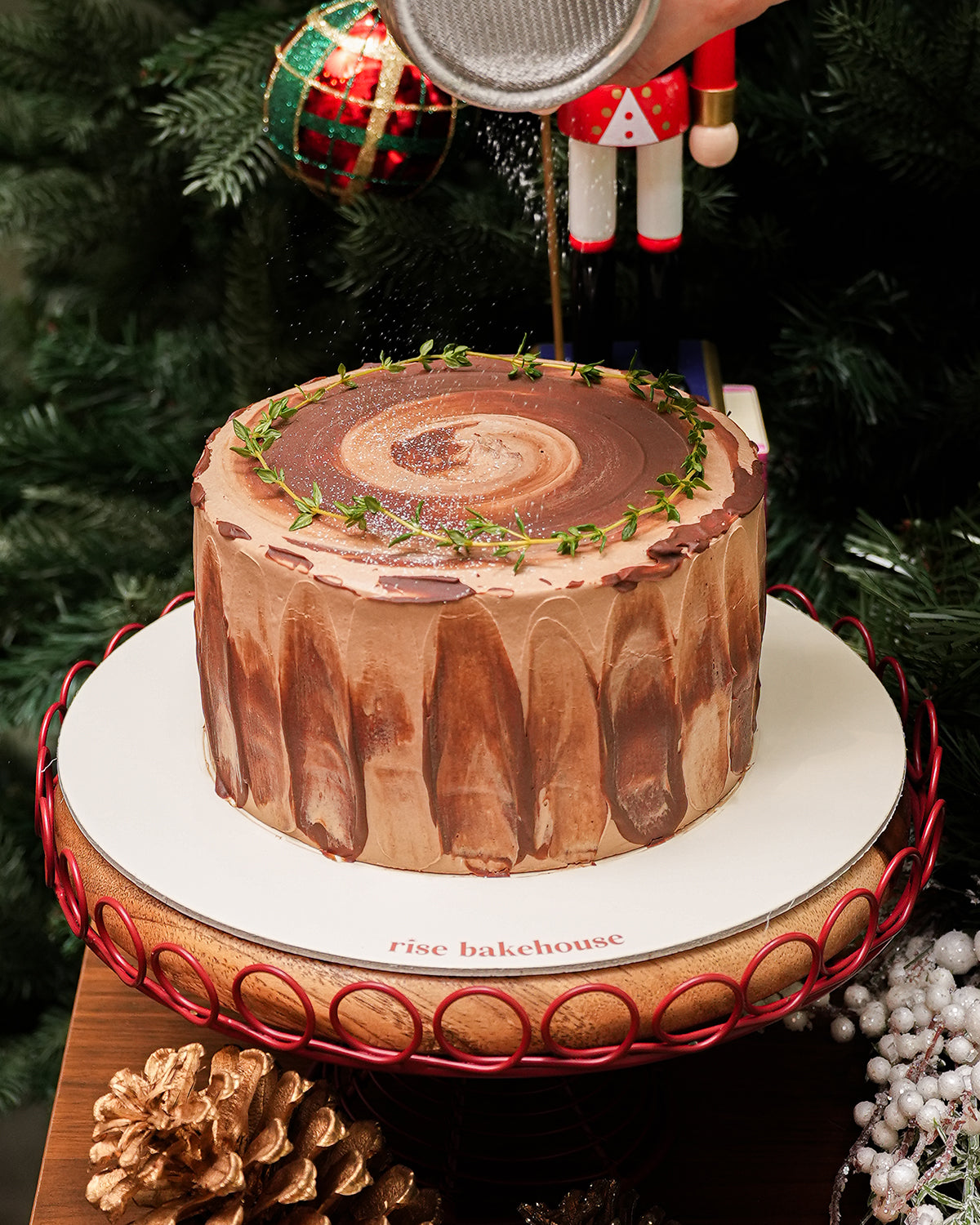 Hazelnut Praline Chocolate Cake 🎅🪵