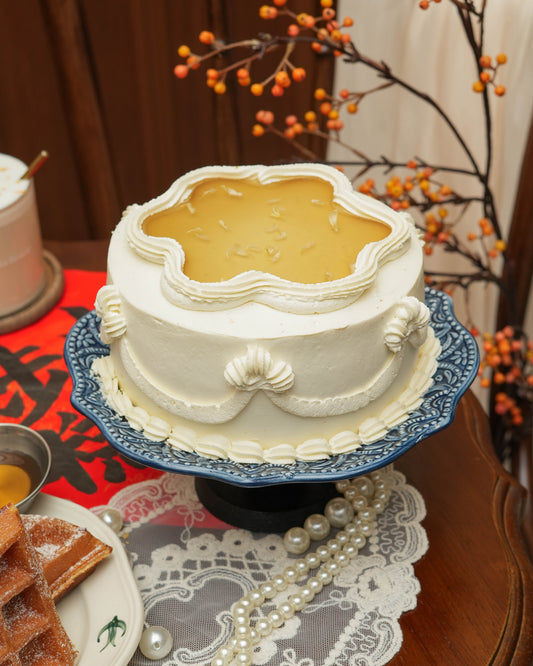 Honey Pear Chrysanthemum Cake