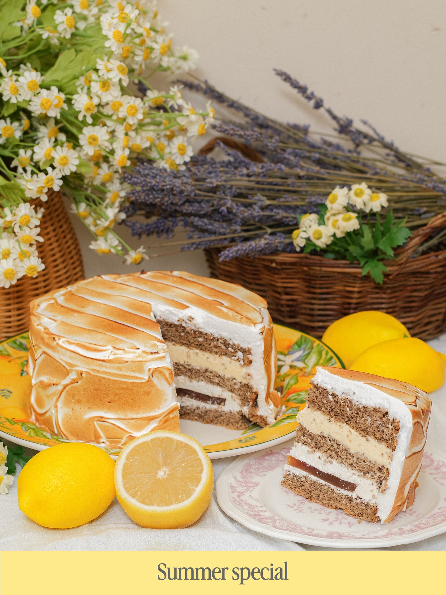 Lemon Meringue Earl Grey Cake