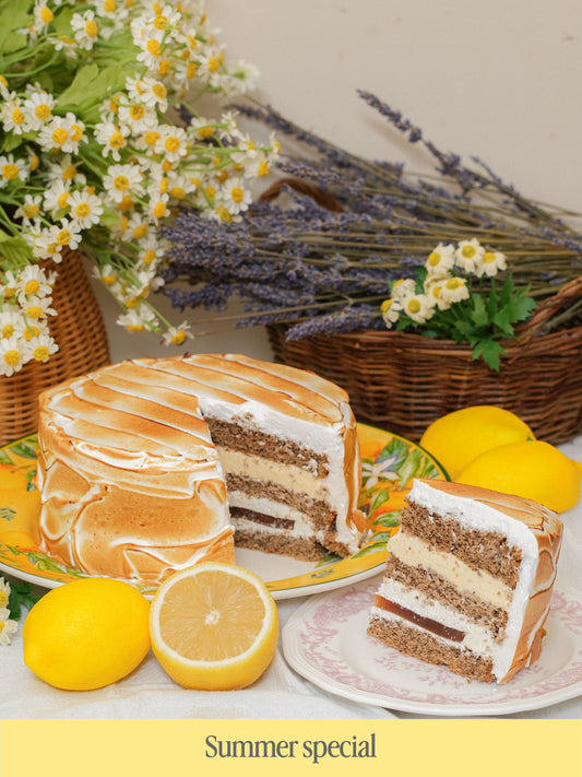 Lemon Meringue Earl Grey Cake