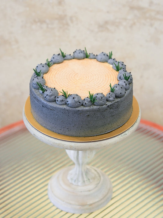 Black Sesame Kinako Cake