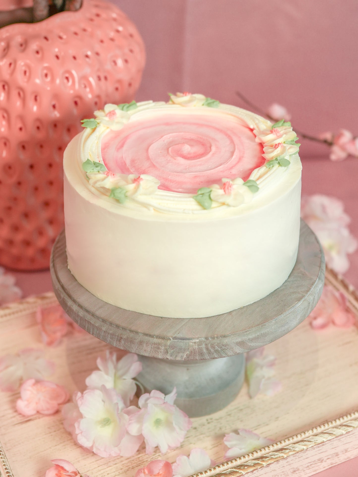 Strawberry Yogurt Sakura Cake 🌸